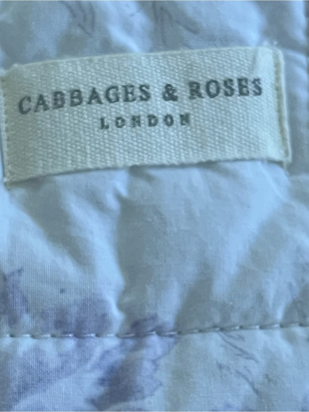 Cabbages & Roses Lavender Floral Quilted Shams with Ruffle Trim - Picture 2 of 16